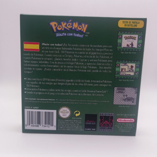 Caja Pokemon verde Trasera