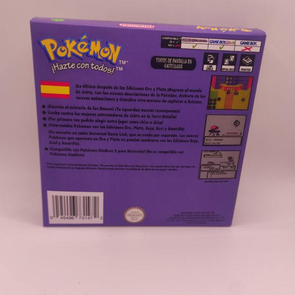 Caja Pokemon Cristal Trasera