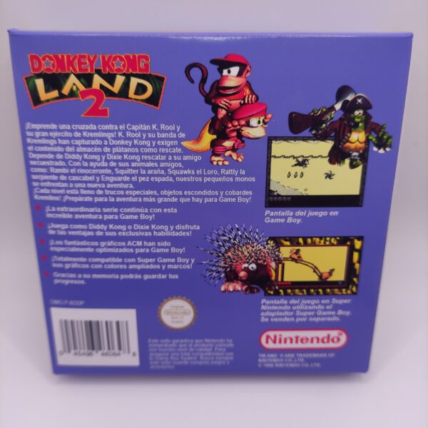 Caja Donkey Kong Land 2 Trasera