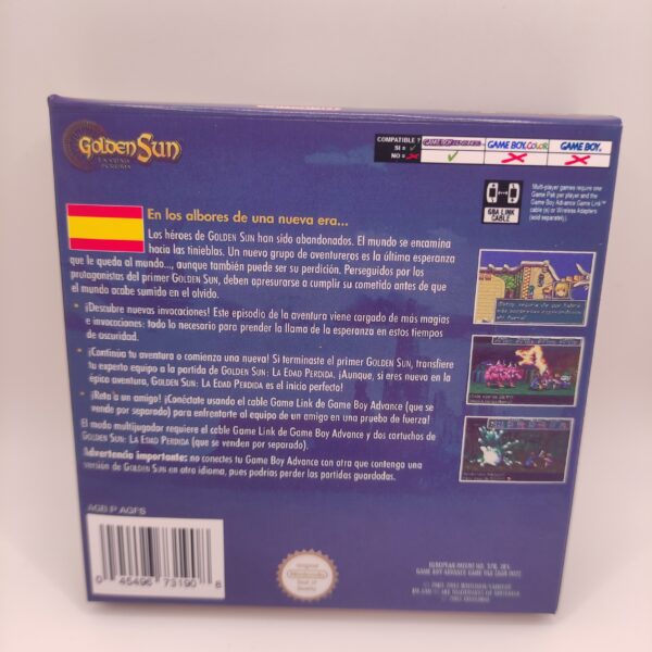 Caja Golden Sun 2 La Edad Perdida Trasera