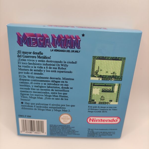 Caja Mega Man 1 La Venganza de Dr Wily Trasera