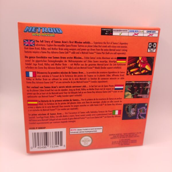 Caja Metroid Zero Mission Trasera