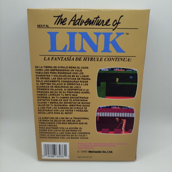 Caja The adventure of Link Zelda 2 Trasera