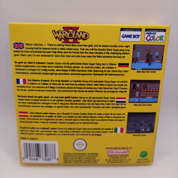 Caja WarioLand 2 Trasera